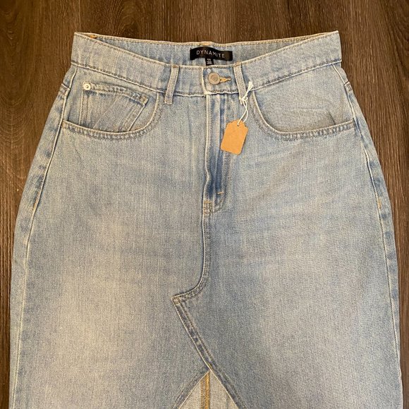 #83 Dynamite Women's Blue Jean Skirt - Small - Picture 2 of 11